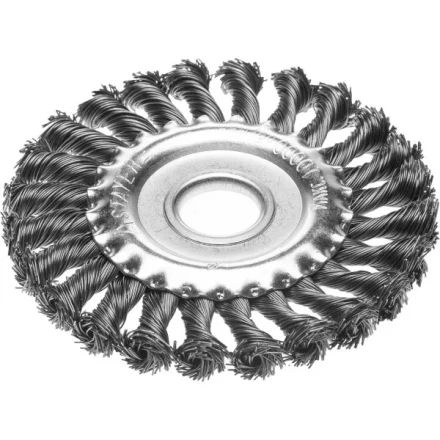 STAYER "PROFESSIONAL". Щетка дисковая для УШМ, жгутированная стальная проволока 0,5мм, 175ммх22мм 35120-175 купить в Тюмени