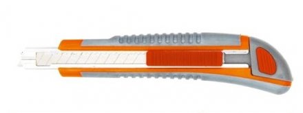 Нож пластиковый  9 мм обрезиненный корпус  Кратон 2 13 03 009 купить в Тюмени