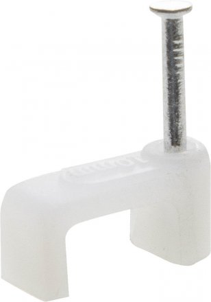 Скоба-держатель для плоского кабеля, с оцинкованным гвоздем, 7 мм, 100 шт, STAYER Master 4511-07 4511-07 купить в Тюмени