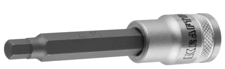 Торцовая бита-головка KRAFTOOL &quot;INDUSTRIE QUALITAT&quot;, удлиненная, материал S2, HEX, сатинированная, 1/2&quot;, H7 27909-07_z01 купить в Тюмени