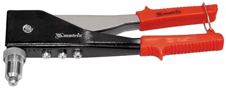 Заклепочник, 250 мм, переставной 0-90 градусов, заклепки 2,4-3,2-4,0-4,8 мм MATRIX 40527 купить в Тюмени