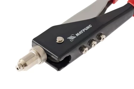 Заклепочник, 250 мм, переставной 0-90 градусов, заклепки 2,4-3,2-4,0-4,8 мм MATRIX 40527 купить в Тюмени