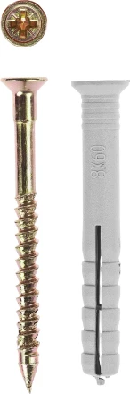 Дюбель-гвоздь ЗУБР &quot;МАСТЕР&quot; полипропиленовый, потайный бортик, 6 x 40 мм, 8 шт 4-301346-06-040 купить в Тюмени