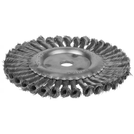 STAYER "PROFESSIONAL". Щетка дисковая для УШМ, жгутированная стальная проволока 0,5мм, 200ммх22мм 35120-200 купить в Тюмени