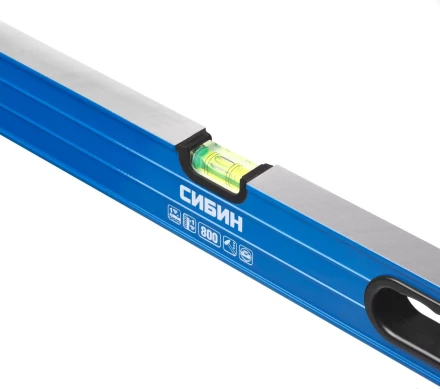 Уровень СИБИН коробчатый усиленный, утолщенный профиль, 2 фрезерованные поверхности, 3 противоударных ампулы (1 поворотная на 360 град), с ручками, 1 34609-150 купить в Тюмени