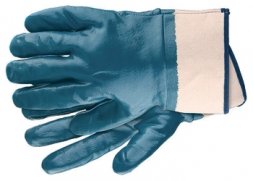Перчатки рабочие из трикотажа с нитриловым обливом, крага, L СИБРТЕХ 67759