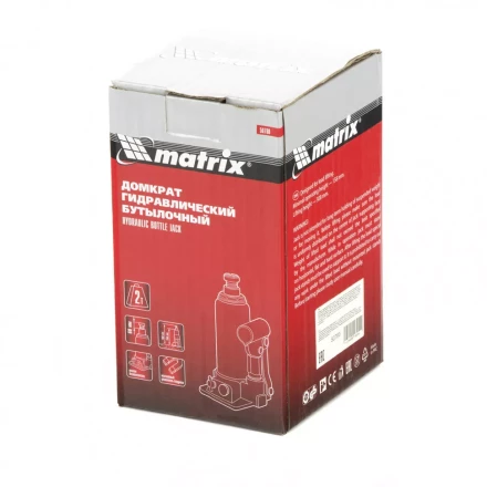 Домкрат гидравлический бутылочный 2 т h подъема 158-308 мм Matrix 50760 купить в Тюмени