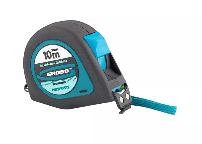 Рулетка "Ergonomisch",10 м x 25 мм, магнитный обрезиненный зацеп  GROSS 31105 купить в Тюмени