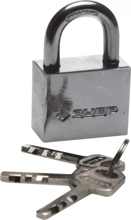 Замок ЗУБР &quot;МАСТЕР&quot; навесной, стальной корпус, закаленная дужка, 40мм 3710-40_z01 купить в Тюмени