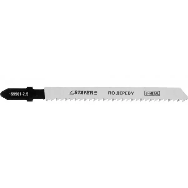 Полотна STAYER "PROFI", T101BF, для эл/лобзика, Bi-Metall, по твердому дереву, EU-хвост., шаг 2,5мм, 75мм, 2шт 159901-2.5_z01 купить в Тюмени