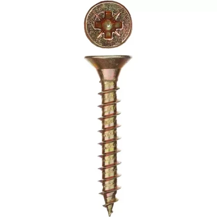 Шурупы ЗУБР &quot;МАСТЕР&quot; по дереву желтопассивированные, 6.0x40мм, 16шт 300396-60-040 купить в Тюмени