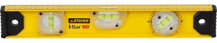 Уровень STAYER "MASTER" "I-Bar" РЕЛЬС двутавровый, 3 противоударных ампулы (1 поворотная на 360 град), линейка, 40см 3470-040_z01 купить в Тюмени