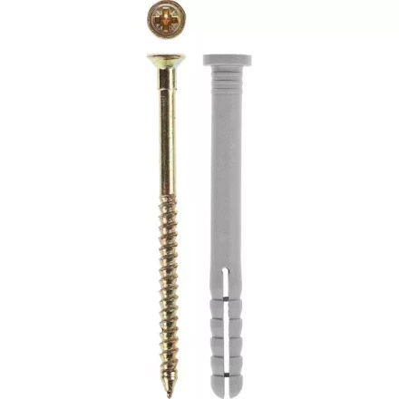 Дюбель-гвоздь ЗУБР полипропиленовый, цилиндрический бортик, 8 x 120 мм, 50 шт 4-301365-08-120 купить в Тюмени