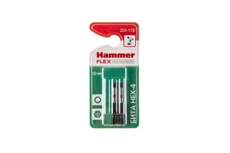 Бита HAMMER HEX4 50мм купить в Тюмени