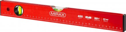 Уровень коробчатый MIRAX, 2 ампулы, крашеный, 400мм 34602-040_z02 купить в Тюмени