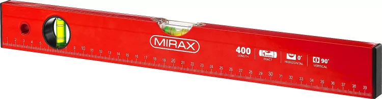 Уровень коробчатый MIRAX, 2 ампулы, крашеный, 400мм 34602-040_z02 купить в Тюмени