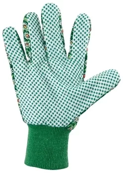 Перчатки садовые х/б ткань с ПВХ точкой, манжет, M PALISAD 67762 купить в Тюмени