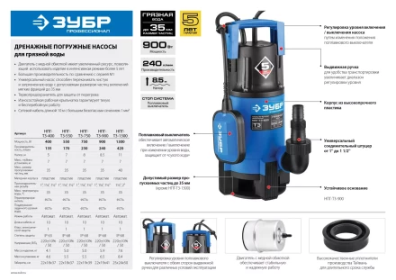 Насос дренажный НПГ-Т3-550 серия ПРОФЕССИОНАЛ купить в Тюмени