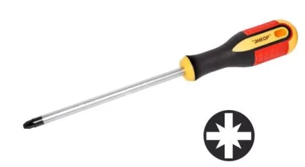 Отвертка крестовая Рz№3х 200мм,трехкомп.рук 1/12/120 19689 купить в Тюмени