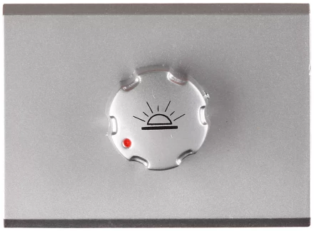 Диммер СВЕТОЗАР &quot;ЭФФЕКТ&quot; без вставки и рамки, цвет светло-серый металлик, 60-500Вт SV-54442-SM купить в Тюмени