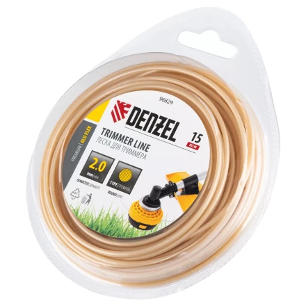 Леска для триммера армированная алюминием круглая, 2,0мм х 15м, блистер ALUFLEX Denzel 96829 купить в Тюмени