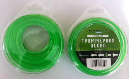 Леска &quot;Звезда&quot;, 2.4мм, зелёная, 15 метров Patriot Garden купить в Тюмени