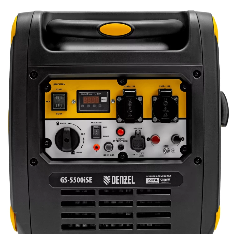 Генератор инверторный Denzel GS-5500iSE, 5,5 кВт, 230 В, закрытый корпус,электростартер купить в Тюмени