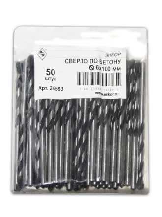 Сверло для бетона 6Х100 мм Энкор 24593 24593 купить в Тюмени