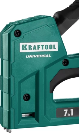 Степлер для скоб &quot;Universal&quot; 7-в-1: 53(6-14 мм)/53F(10-14 мм)/140 (10-14 мм)/13 (6-14 мм)/36 (10-14 мм)/300(16 мм)/500(16 мм), суперлегкий, KRAFTOOL 31524 купить в Тюмени