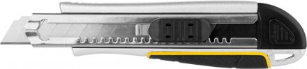 Нож JCB с сегментированным лезвием, метал обрезиненный корпус, автостоп, допфиксатор, кассета на 5 лезвий, 18мм JLC007 купить в Тюмени