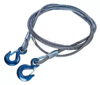 Буксировочный трос стальной крюк-крюк диаметр каната 27 мм. 12 м.  опресовка купить в Тюмени