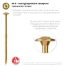 ЗУБР КС-Т, 80 х 6.0 мм, TX30, тарельчатая головка, желтый цинк, 100 шт, конструкционный саморез, Профессионал (30051-60-080) купить в Тюмени
