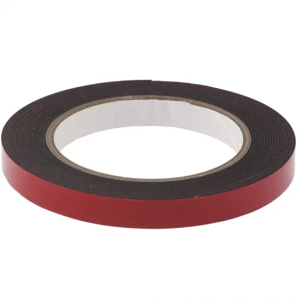 Лента клейкая на вспененной основе двусторонняя черная усиленная 12 мм х 5 метров MATRIX 89083 купить в Тюмени