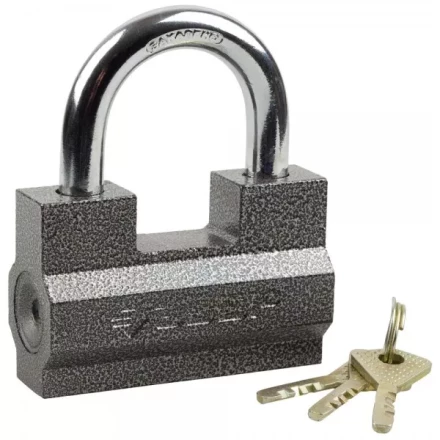 Замок ЗУБР &quot;МАСТЕР&quot; навесной, повышенной защищенности, дисковый механизм секрета, ключ 7 &quot;пинов, 85х55мм 37201-7_z01 купить в Тюмени