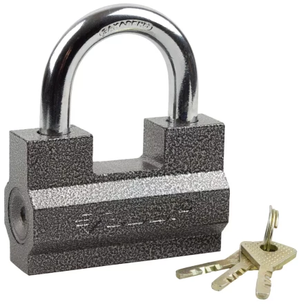 Замок ЗУБР &quot;МАСТЕР&quot; навесной, повышенной защищенности, дисковый механизм секрета, ключ 7 &quot;пинов, 85х55мм 37201-7_z01 купить в Тюмени