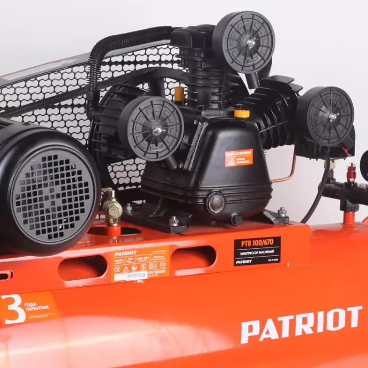 Компрессор масляный поршневой ременной PATRIOT PTR100/670 купить в Тюмени
