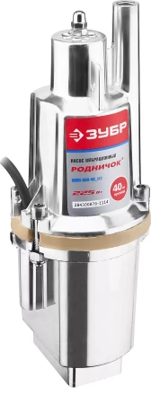 Насос ЗУБР &quot;Родничок&quot; вибрационный, погружной, для чистой воды, 18 л/мин, напор 60м, шнур 40м, 225Вт ЗНВП-300-40_М2_Х купить в Тюмени