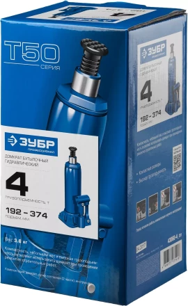 Домкрат бутылочный гидравлический модель Т-50 серия ПРОФЕССИОНАЛ 43060-15 купить в Тюмени