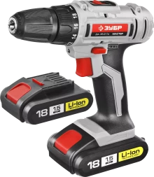 Дрель-шуруповерт 2 АКБ ДА-18-2-Ли КНМ1 серия МАСТЕР