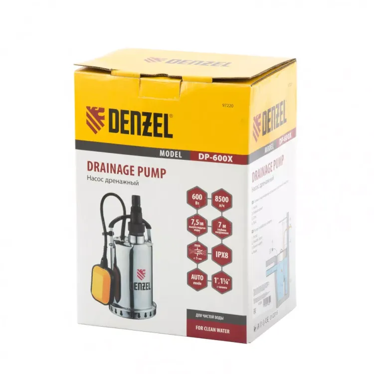 Дренажный насос Denzel DP600X 97220 купить в Тюмени