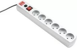 Удлинитель бытовой серия EF, с заземлением и выключателем, 3м, 6 розетки, 10A Stern 95781 купить в Тюмени