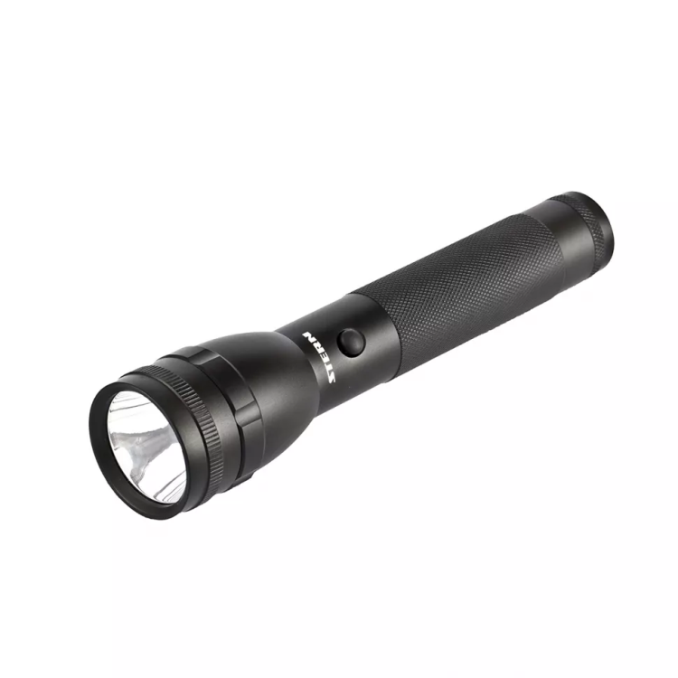 Фонарь профессиональный CREE Т6 LED 600 Лм 300 м 3 ч 100-50-5%-стробоскоп СоС 6АА Stern 90580 купить в Тюмени