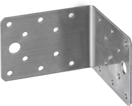 ЗУБР НКУ-2.0, 65 x 90 x 90 x 2 мм, нержавеющий крепежный уголок, Профессионал (310526-65) купить в Тюмени