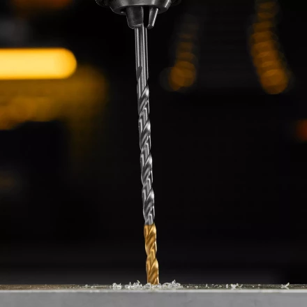 Сверло спиральное по металлу Denzel  4,5 х 126 мм, Р6М5, Golden Tip, удлиненное, 718252 купить в Тюмени