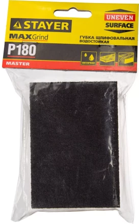 Губка шлифовальная STAYER "MASTER" четырехсторонняя, зерно - оксид алюминия, Р180, 100 x 68 x 26 мм. 3560-3 купить в Тюмени
