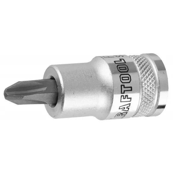 Торцовая бита-головка KRAFTOOL "INDUSTRIE QUALITAT", материал S2, PHILLIPS, сатинированная, 1/2", PH4 27901-4_z01 купить в Тюмени