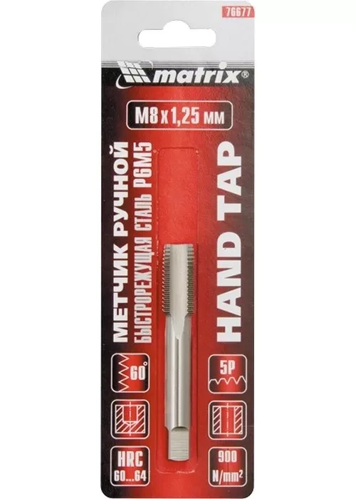 Метчик ручной М10 х 1,5 мм Р6М5 MATRIX 76692 купить в Тюмени