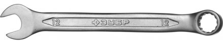 Ключ ЗУБР &quot;МАСТЕР&quot; гаечный комбинированный, Cr-V сталь, хромированный, 12мм 27087-12 купить в Тюмени