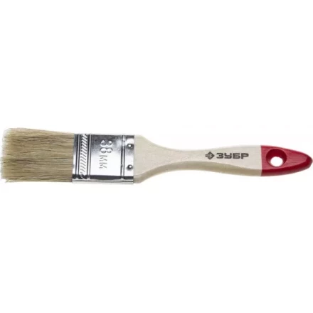 Кисть плоская ЗУБР &quot;УНИВЕРСАЛ-СТАНДАРТ &quot;, натуральная щетина, деревянная ручка, 38мм 4-01001-038 купить в Тюмени