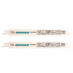 Полотна универсальные для сабельной пилы 4431VP - S1122VF 180 x 18-25 мм 2 шт Gross 782105